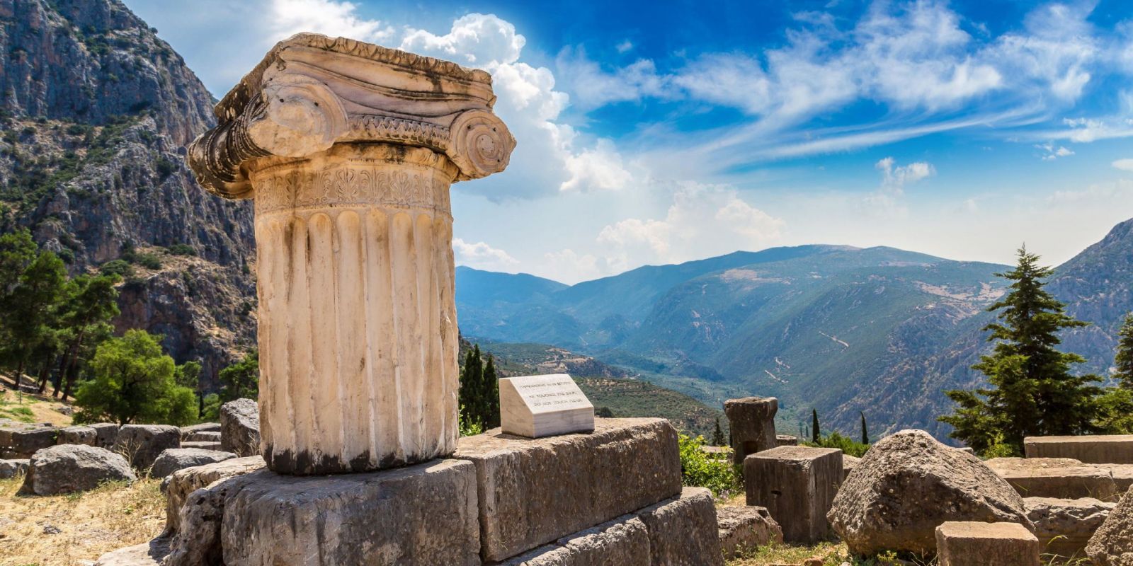 Delphi, Greece - Small 9 days discovery tour of Central Greece from Athens. Private tour with minivan by Monterrasol Travel.